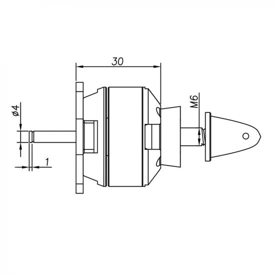 Radient Brushless Motor 3530 1100KV (2-4S)