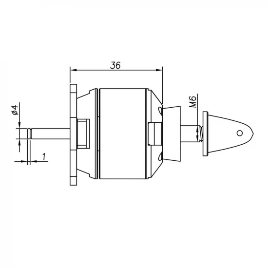 Radient Brushless Motor 3536 1050KV (2-4S)
