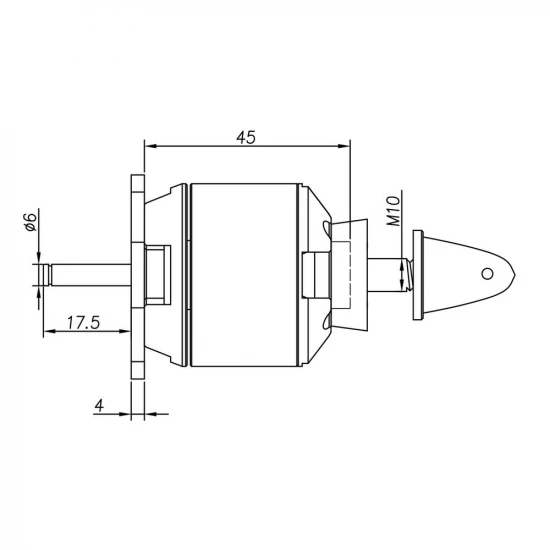 Radient Brushless Motor 5045 720KV (3-5S)