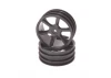 JC 6 Spoke 2.2 4WD Front Black Wheel CAT 2K (2)