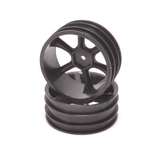 JC 6 Spoke 2.2 4WD Front Black Wheel CAT 2K (2)