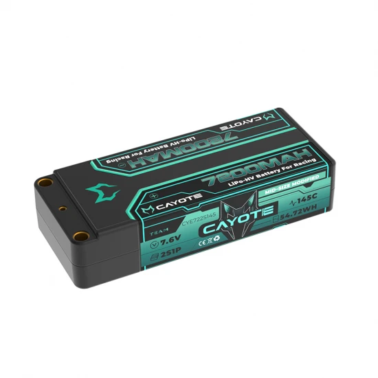 CAYOTE LiPo 7200mAh HV Mid 7.6V 25mm 251g