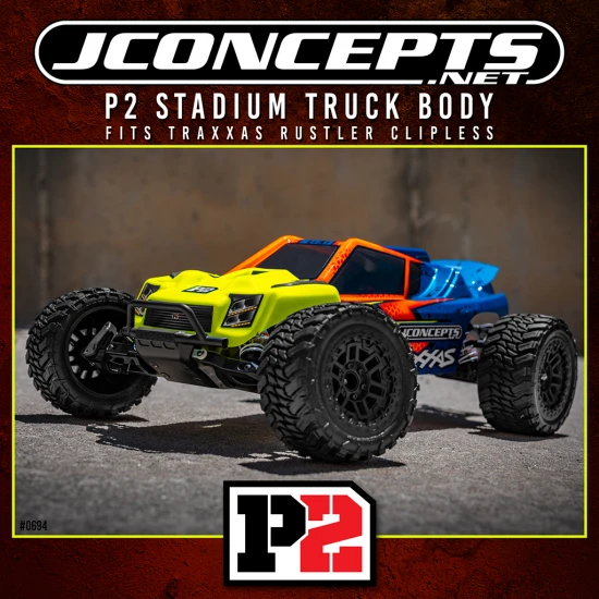 J Concepts P2 - Stadium Truck Body (Fits - Traxxas Rustler)