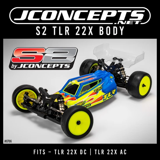 J Concepts S2 - TLR 22X Body w/ Carpet / Turf / Dirt Wing LW