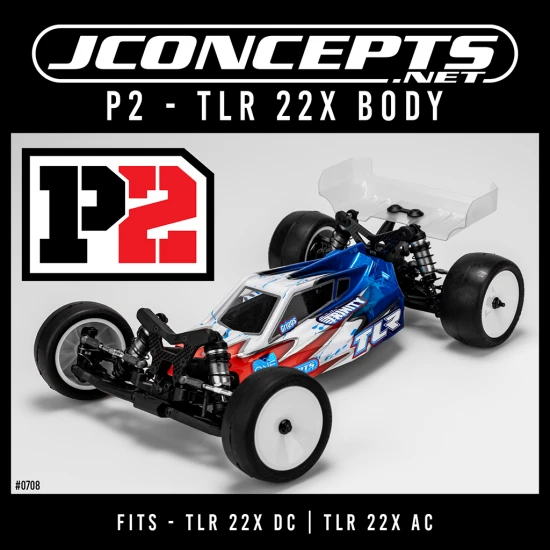 J Concepts P2 - TLR 22X Body w/ Carpet / Turf / Dirt Wing LW
