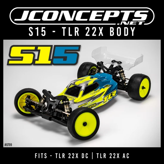 J Concepts S15 - TLR 22X Body w/ Carpet / Turf / Dirt Wing LW