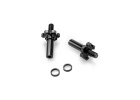 J Concepts Adjustable RC10B7D Titanium Front Axle 2pc - Black