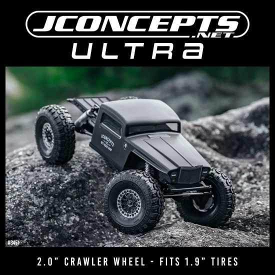 J Concepts Ultra - 2.0 12 Spoke Crawler Wheel Black - 4pc