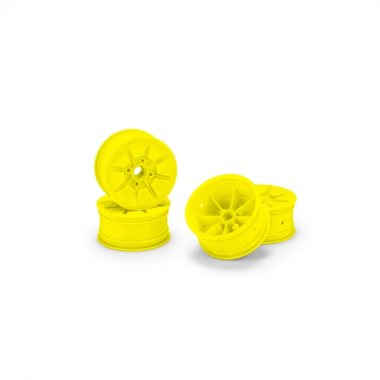 J Concepts Pioneer - RC10T 2.2 Narrow Front Wheel Yellow 4pc