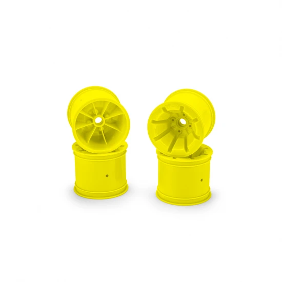 J Concepts Pioneer - RC10T 2.2 Wide Front Wheel Yellow 4pc