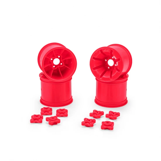 J Concepts Pioneer - RC10T 2.2 Rear Wheel Pink + Adapter 4pc
