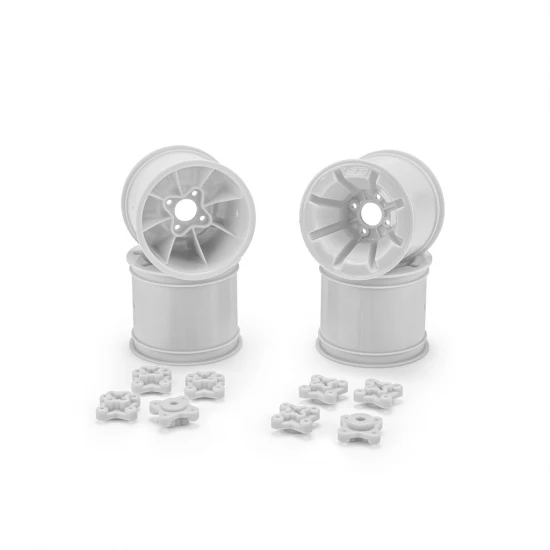 J Concepts Pioneer - RC10T 2.2 Rear Wheel White + Adapter 4pc