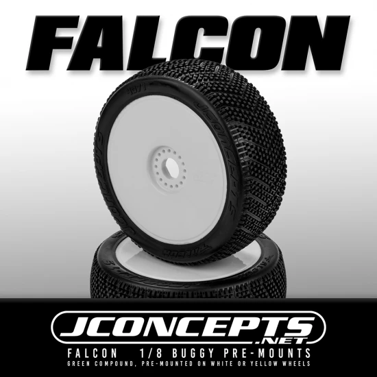 J Concepts Falcon - Green Pre-Mounted on 3357W Wheels