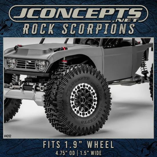 J Concepts Rock Scorpions Green (Fits – 1.9 wheel 4.75 OD)