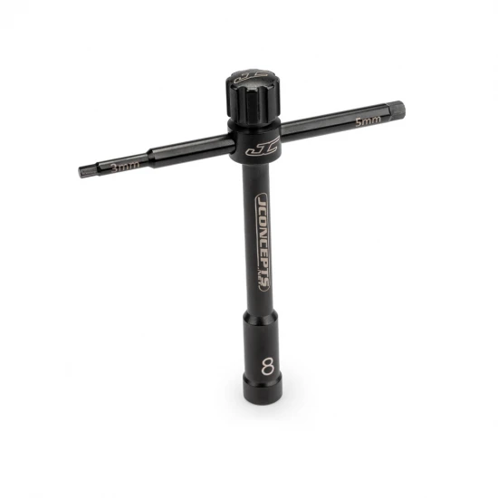 J Concepts Multi-Wrench - Black - 8mm (glow plug) - 3mm | 5mm