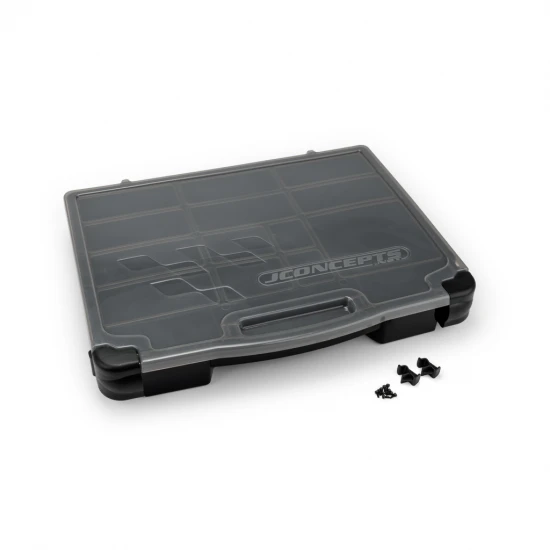 J Concepts Parts Box Black / Grey (14.5 x 11 x 2.37 inch)