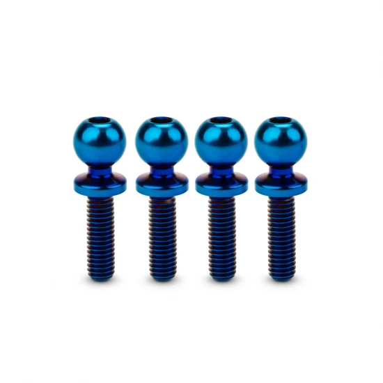 J Concepts JCI 5.5 x 10mm Revolved Ti Ball-Stud Blue 4pc