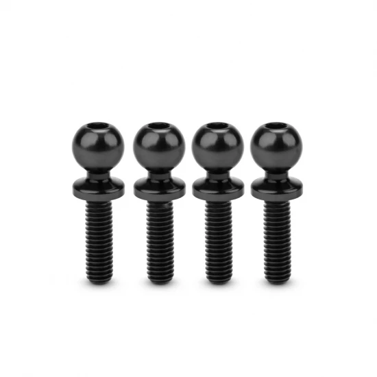 J Concepts JCI 5.5 x 10mm Revolved Ti Ball-Stud Black 4pc