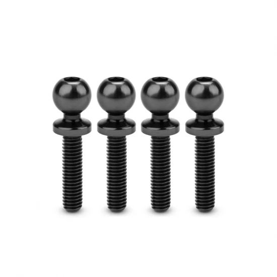 J Concepts JCI 5.5 x 12mm Revolved Ti Ball-Stud Black 4pc