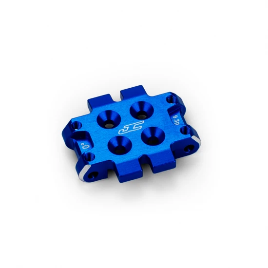 J Concepts RC10B7 Front Bulkhead 0 deg (9.3g) Alloy - Blue