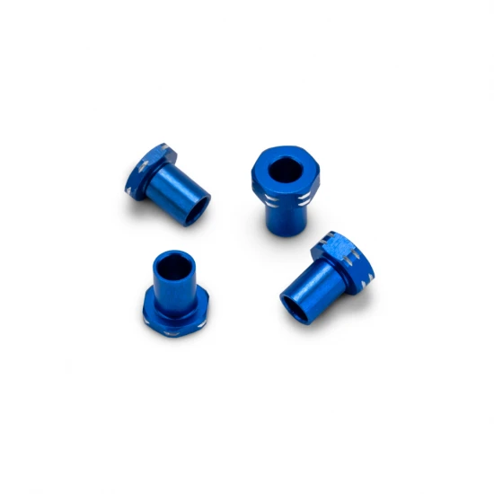 J Concepts RC10B7 Aluminium Caster Hat Bushings, 4pc - Blue