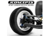 J Concepts RC10B7 Aluminium Caster Hat Bushings, 4pc - Black