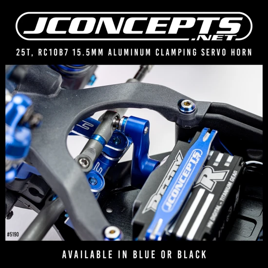 J Concepts 25T RC10B7 15.5mm Alloy Clamping Servo Horn- Black