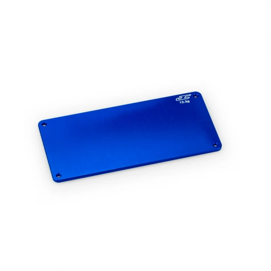 J Concepts RC10B7 Aluminium Electronics Plate 12.3g - Blue