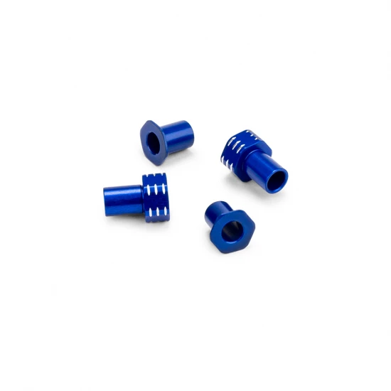 J Concepts RC10B7 Alloy Caster Hat Bushings 0/3mm 4pcs Blue
