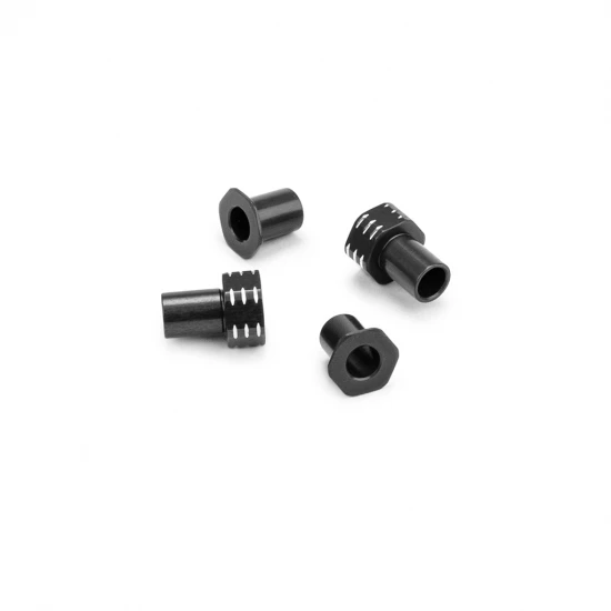 J Concepts RC10B7 Alloy Caster Hat Bushings 0/3mm 4pcs Black