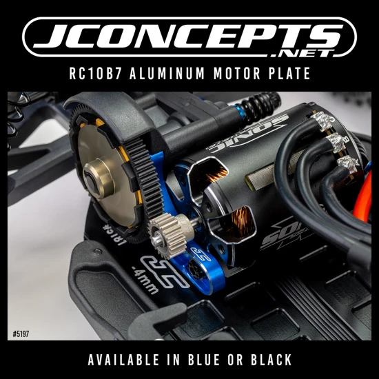 J Concepts RC10B7 Aluminium Motor Plate - Black