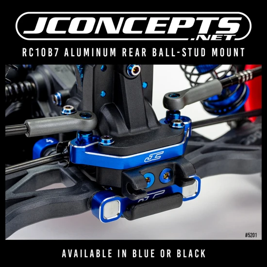 J Concepts RC10B7 Aluminium Rear Ball Stud Mount - Black
