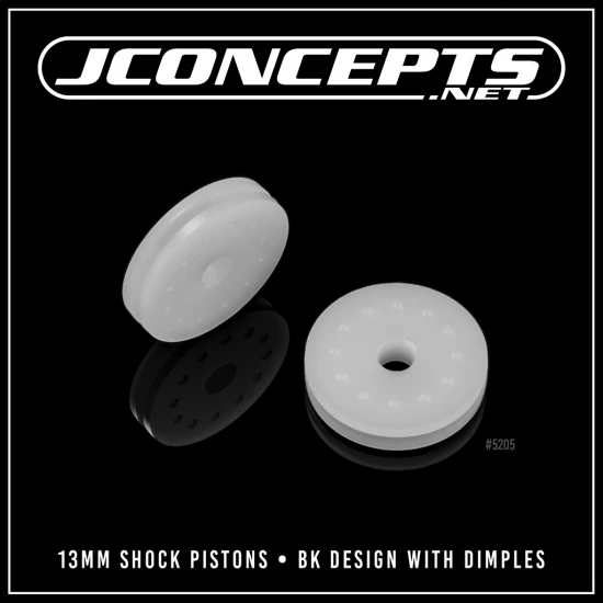 J Concepts 13mm Shock Pistons BK Design Dimples 2pc