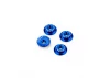 J Concepts RC10B7 M4 Low-Profile Alloy Wheel Nut - Blue - 4pc
