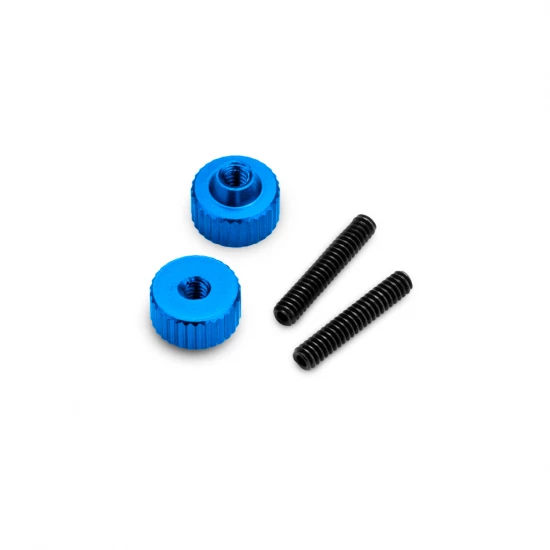 J Concepts 4/40 Thumb Nuts w/ Set Screw, 2pc – Blue