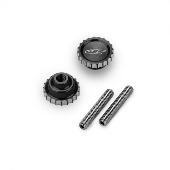 J Concepts 4-40 Future Thumb Nut w/ Set Screw 2pc - Black