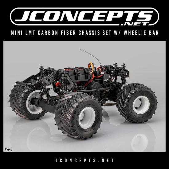 J Concepts Mini LMT Carbon Fiber Chassis Set w/ Wheelie Bar