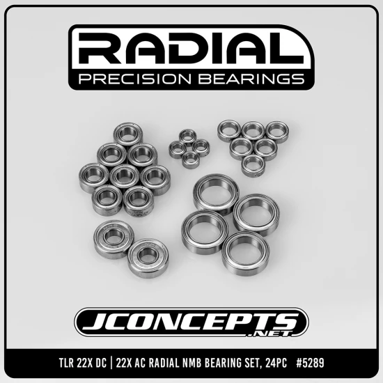 J Concepts TLR 22X DC | 22X AC Radial NMB Bearing Set 24pc