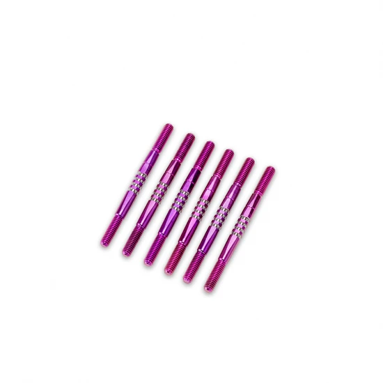 J Concepts RC10B7 Fin Titanium Turnbuckle Set 6pc - Purple