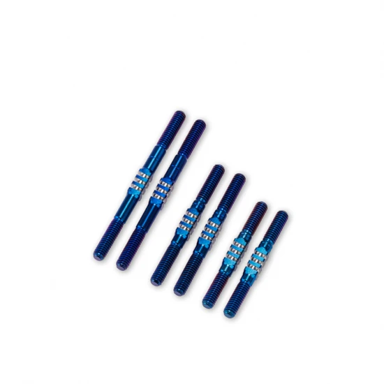 J Concepts RC10 4WD Fin Titanium Turnbuckle Set 6pc - Blue
