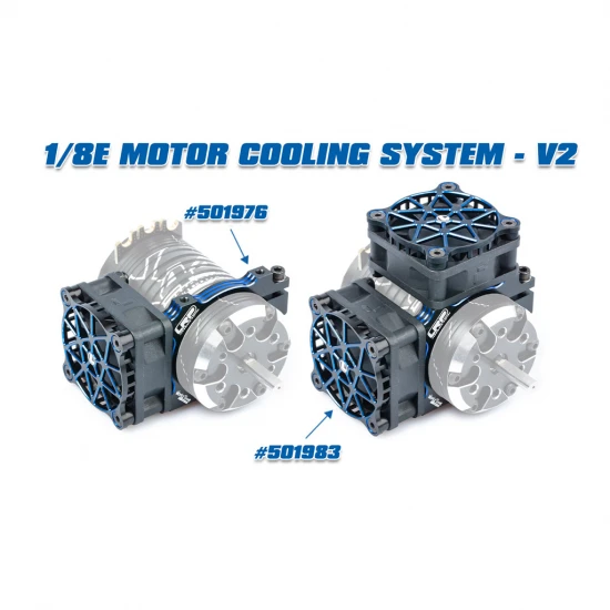 LRP WorksTeam Aluminium Fan Mount V2 For 1/2 x 40mm Fans