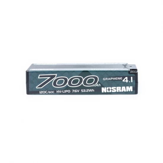 Nosram LiPo 7000mAh G4.1 HV Mid Size - 7.6v 2S HV - 5mm Tubes