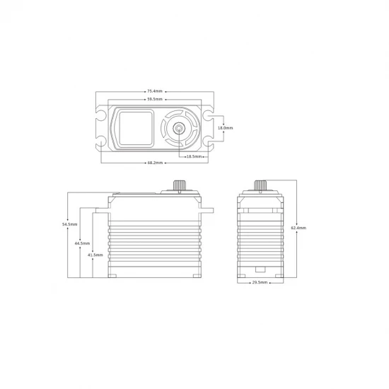 SRT BH125W 1/5th HV Brushless Servo