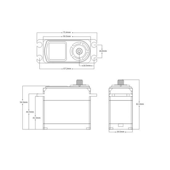 SRT DH85W All-Metal High-Torque Servo