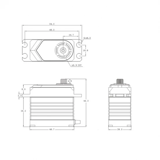 SRT T65 HV Brushless Servo