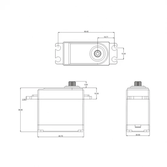SRT W25 HV Digital Waterproof Servo