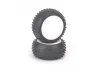Schumacher Mini Spike 2 Tyres - Yellow - Pre Glued on 1:10 Rear Buggy Wheels (2)