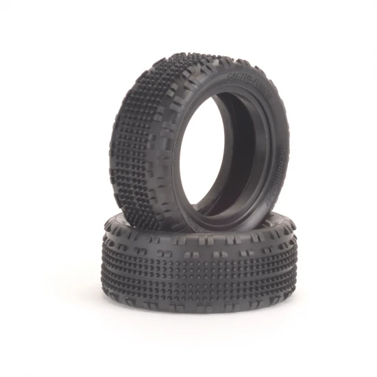 Schumacher Cactus Fusion Tyres - 1:10 4WD Front - Silver - 1 Pair