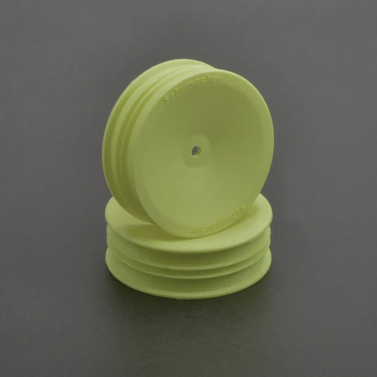 Schumacher 2WD Front Slim Buggy Wheels - Neon Yellow (2)