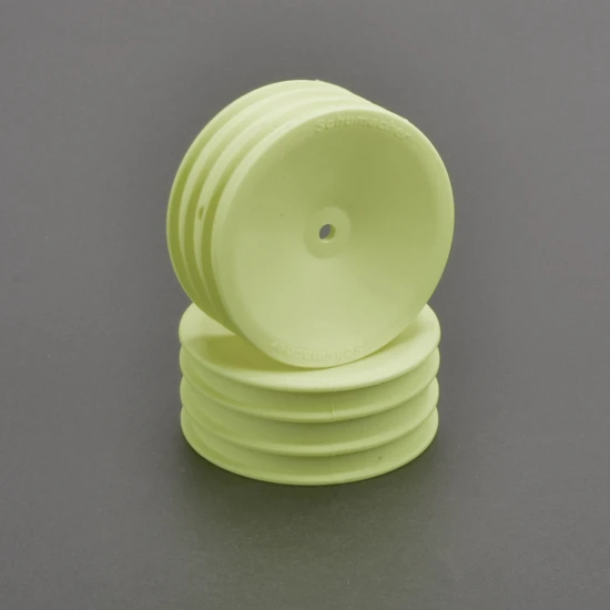 Schumacher 2WD Front Medium Buggy Wheels - Neon Yellow (2)